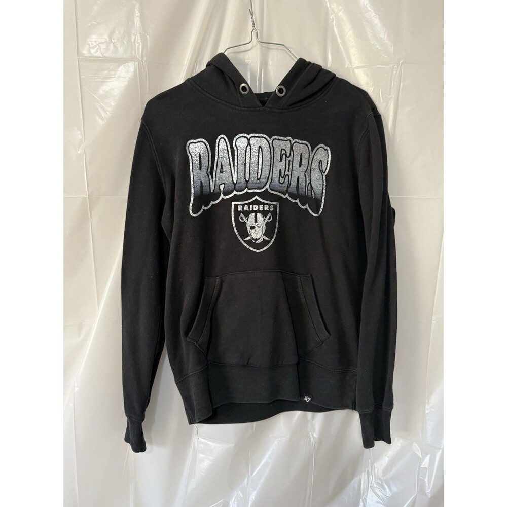 47 Brand Las Vegas Raiders Hoodie Men’s Small Black Pullover NFL Football